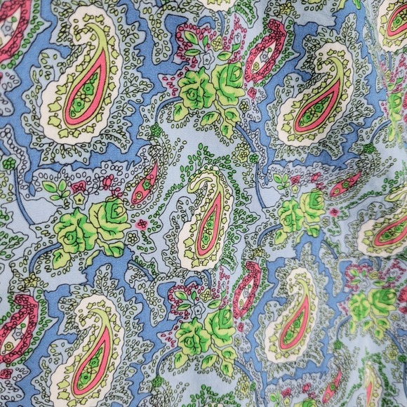 Cremieux Shirt Men's Large Blue Paisley Pearl Snap Premium Denim Button Down L/S - Picture 11 of 12